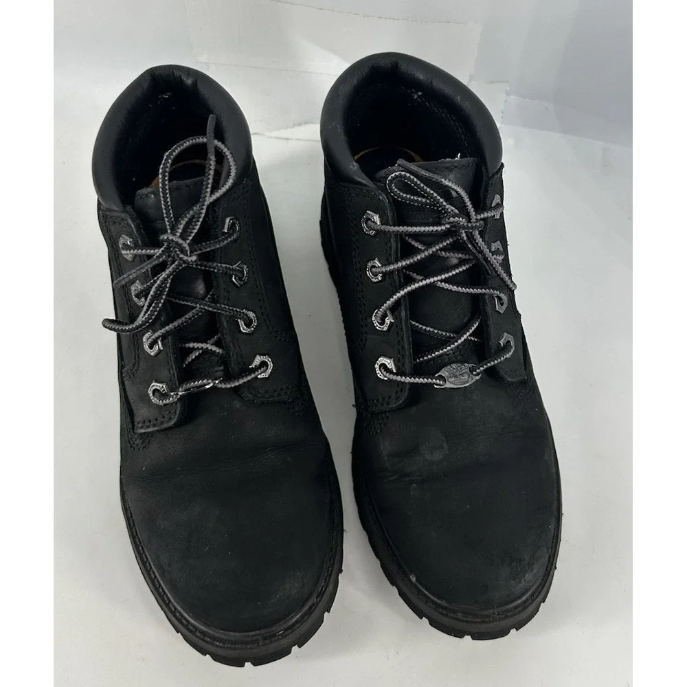 Timberland Nellie Waterproof Chukka Boots Black Nubuck Women's Size 6.5M‎